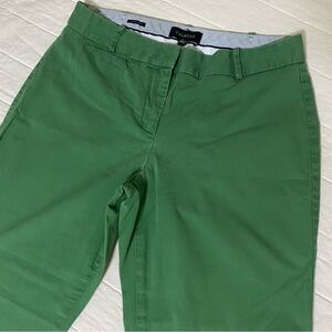 Talbots Women’s Green Stretch Perfect Crop Pants 8 - Split Hem Mid-Rise Slim Fit